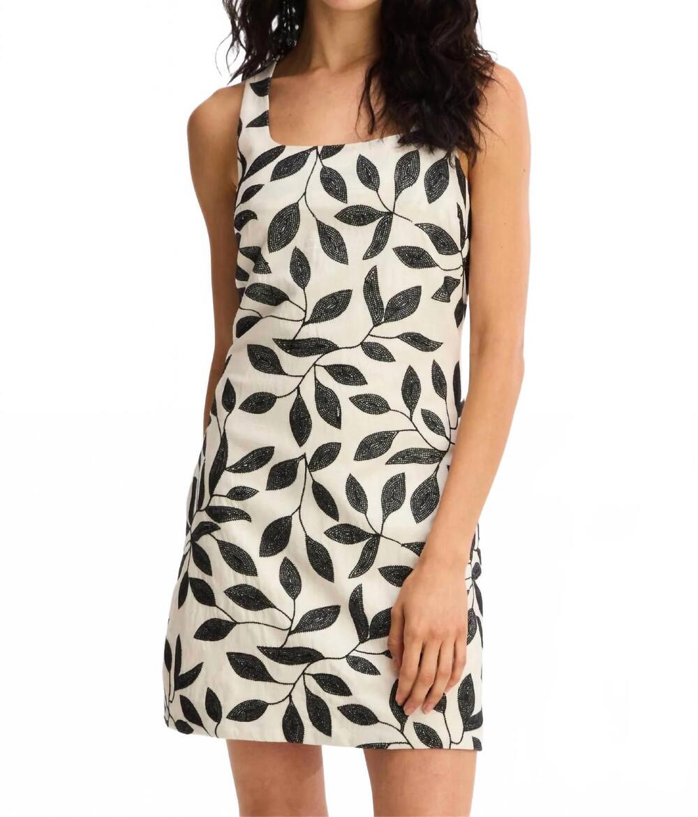 NEW ALLISON NEW YORK charlie mini dress in white/black